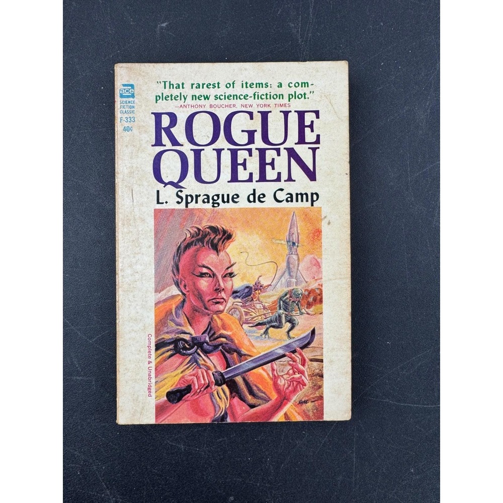 Rogue Queen L Sprague de Camp Ace Books F-333 Vintage Sci-Fi Paperback 1951